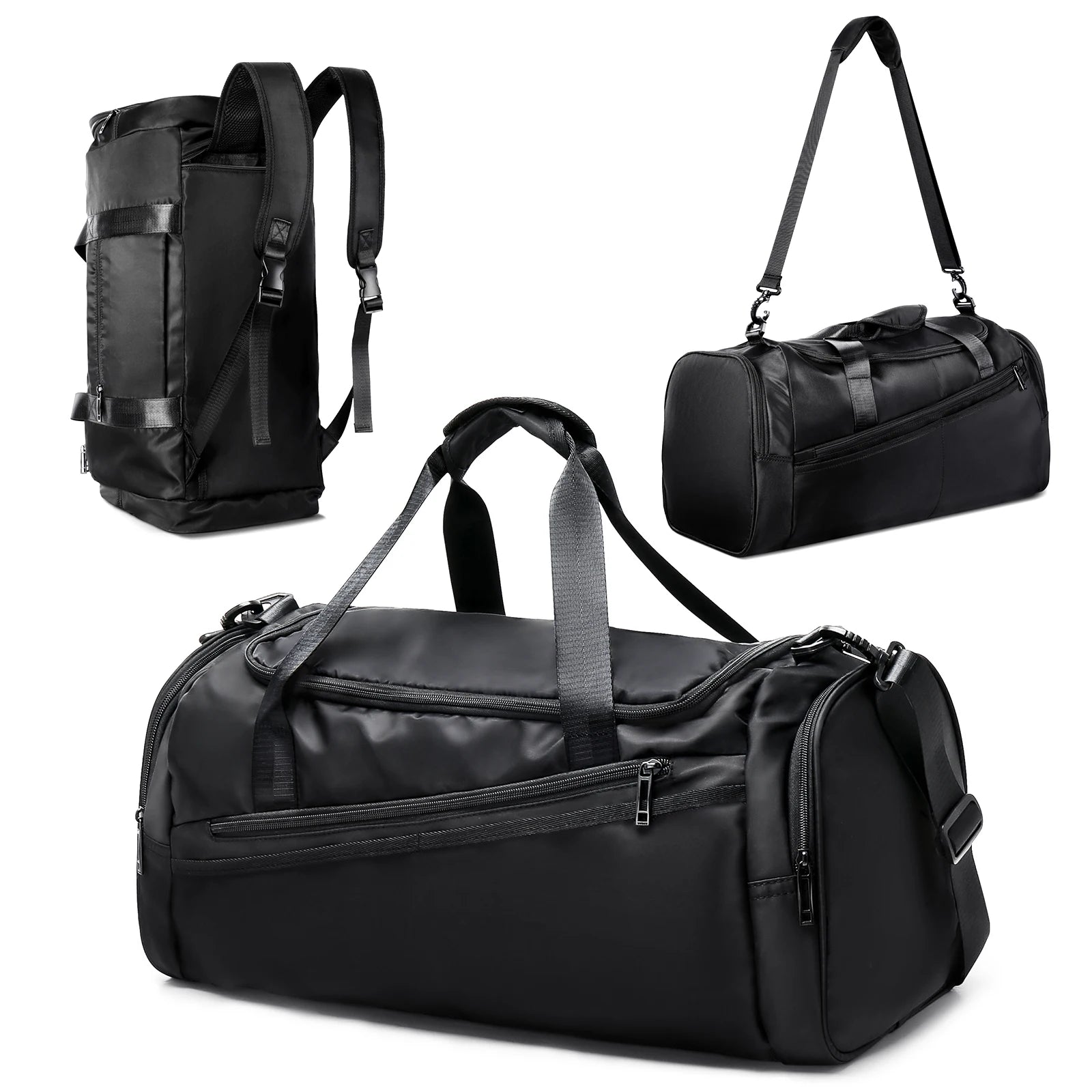 Bolsa de deporte impermeable con compartimento para zapatos y bolsillo húmedo, ideal para viajes y gimnasio, hombres y mujeres
