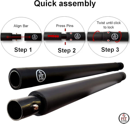 Barra de Pilates con Bandas de Resistencia - Equipamiento de Entrenamiento en Casa Ajustable para Cuerpo Completo