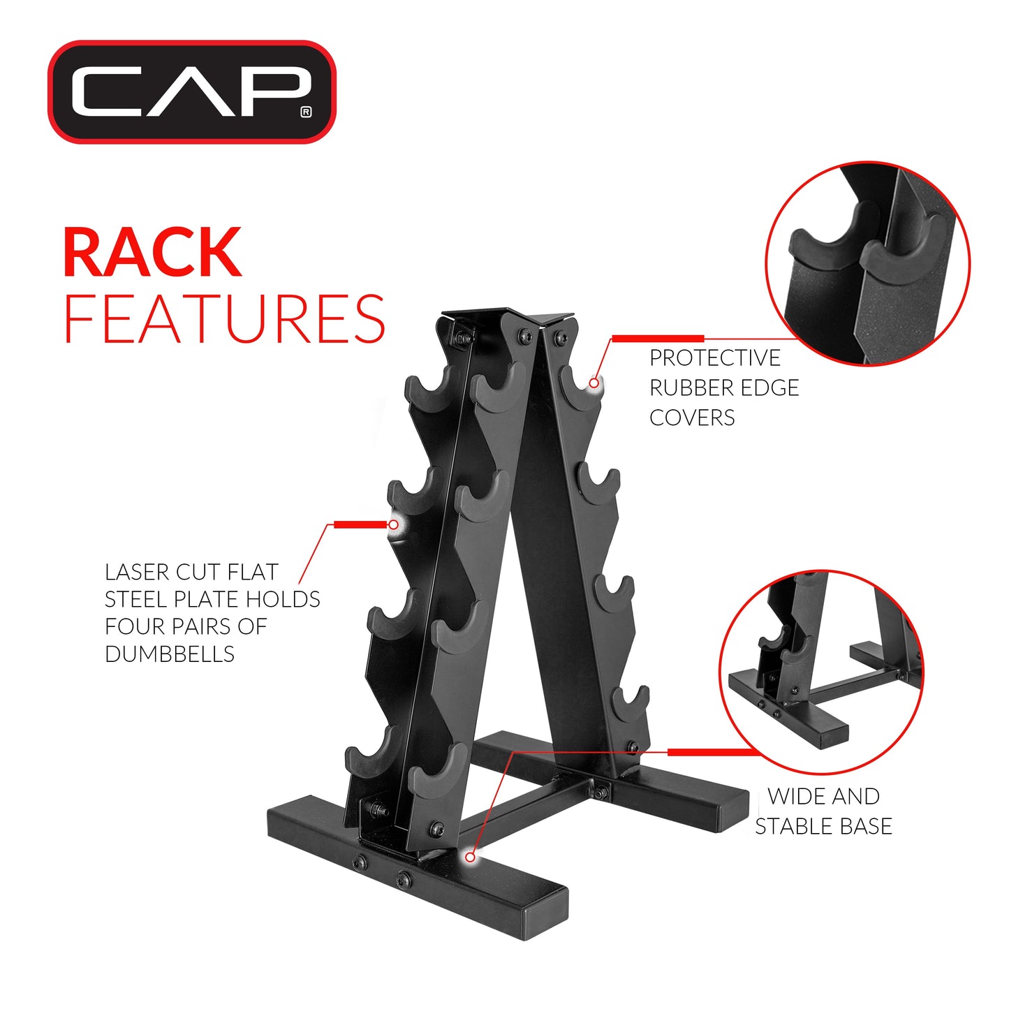 Juego de Pesas Hexagonales de Hierro Fundido de 100 lb con Soporte para Entrenamiento de Fuerza - Mancuernas Negras