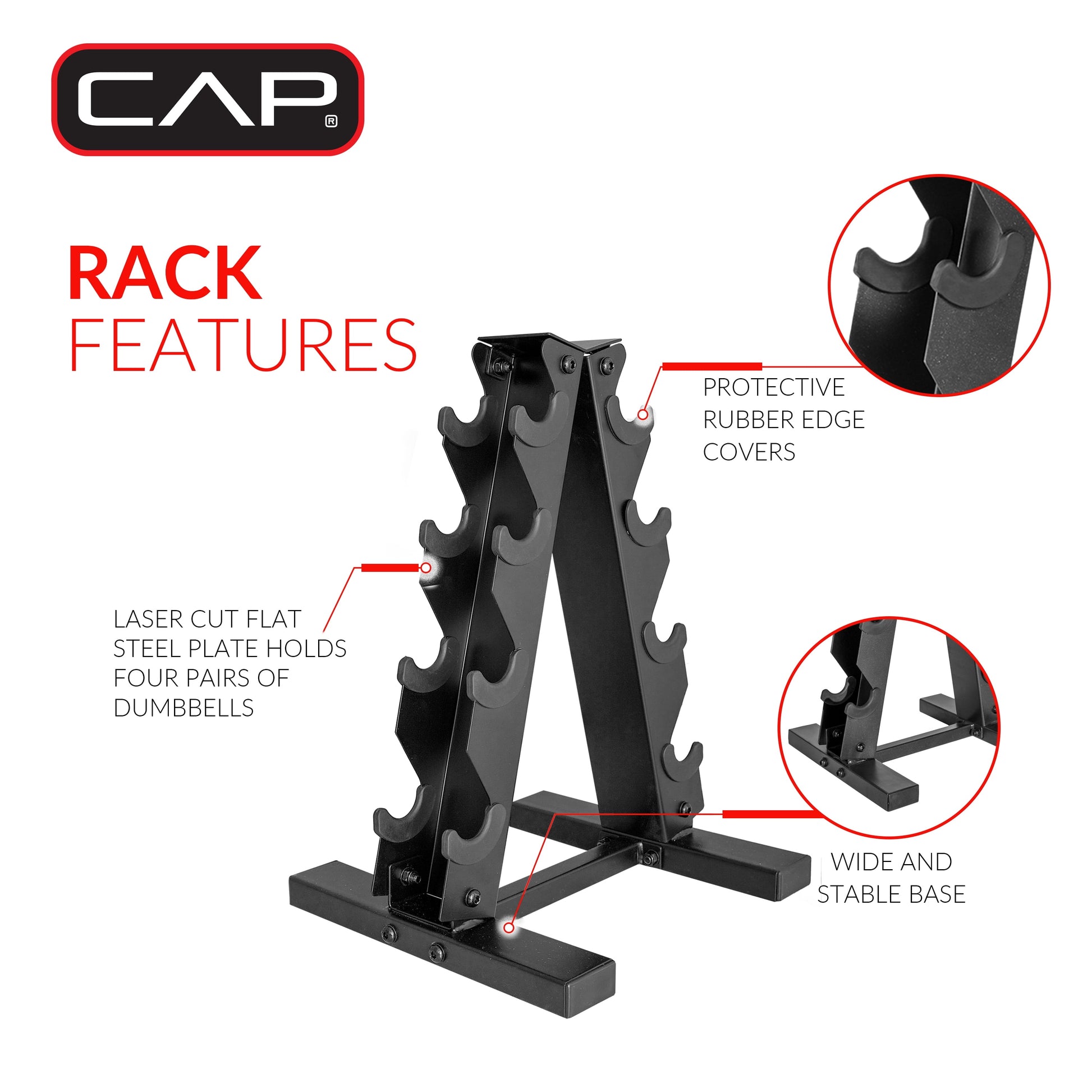Juego de Pesas Hexagonales de Hierro Fundido de 100 lb con Soporte para Entrenamiento de Fuerza - Mancuernas Negras