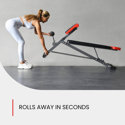 Multi-Functional Bench for Full All-In-One Body Workout - Hyper Back Extension, Roman Chair, Adjustable Ab Sit up Bench, Decline Bench, Flat Bench